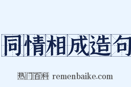 同情相成造句是什么意思的图片